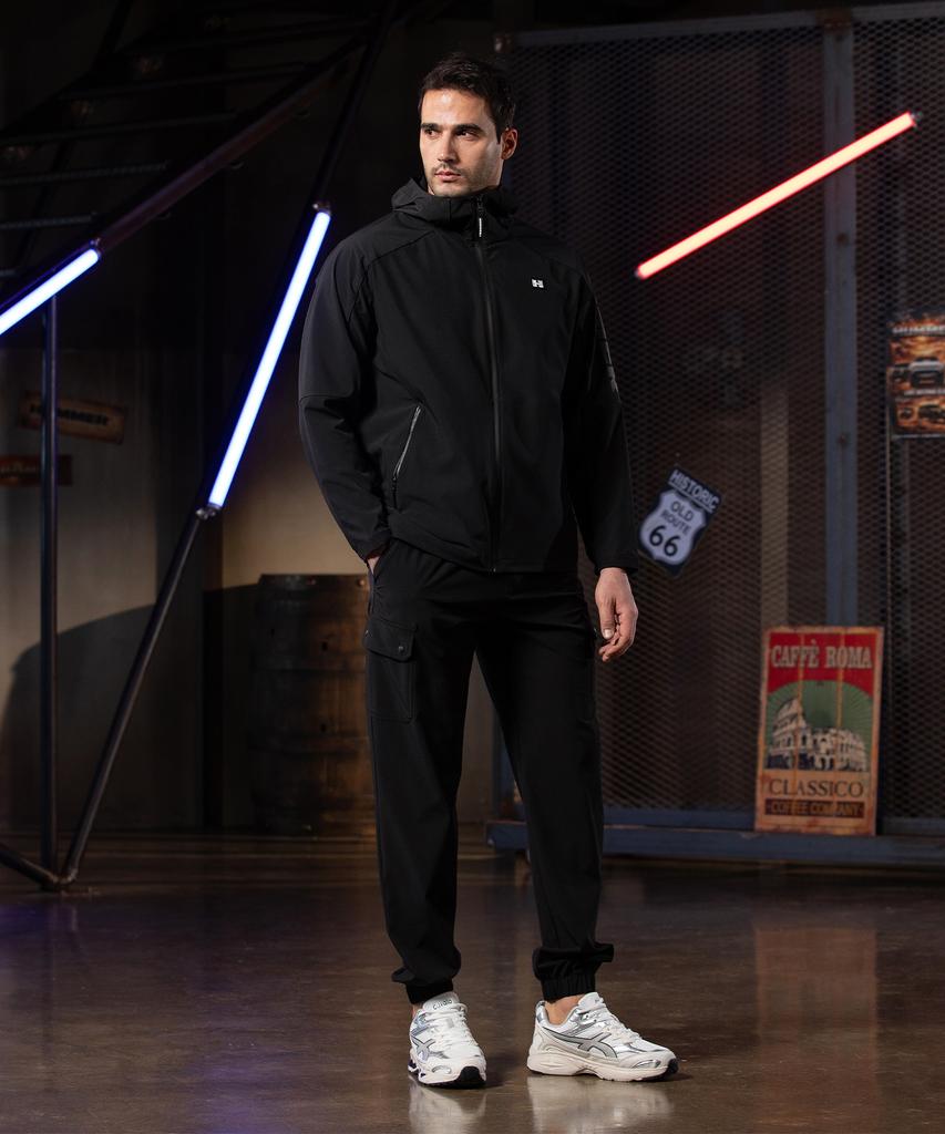 HUMMER H2 Woven Tech Elastic Banding Jogger Pants Black