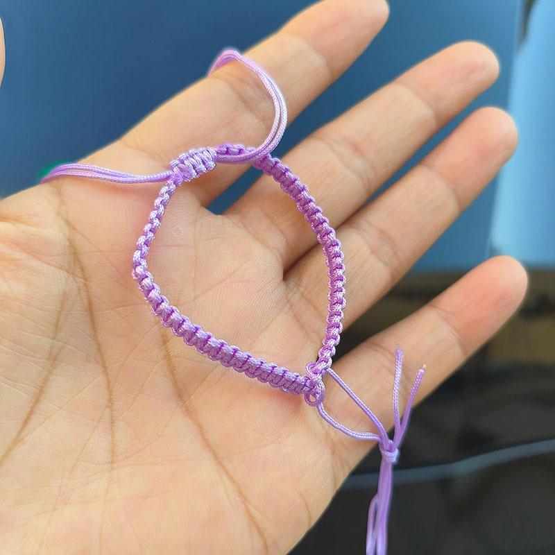 Handmade Agate Engraved Ethnic Children's Bracelet with Square Knot and Family Names