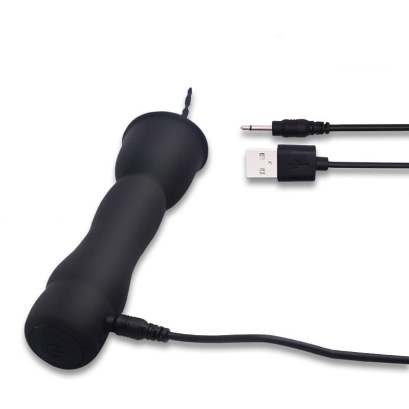 Silikon männlich vibrierende Harnröhrenstange Harnröhrendilatator Erwachsene Sex Spielzeug klingenden Penis Plug Gay Slave