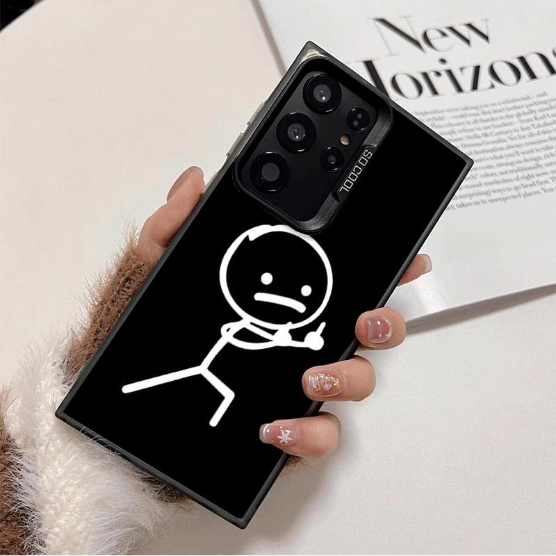 Funny Stickman Matchman Shockproof Phone Case for Samsung Galaxy S26 Edge S25 Ultra S24 FE S23 Plus S21 Cover Anti Fall Fundas