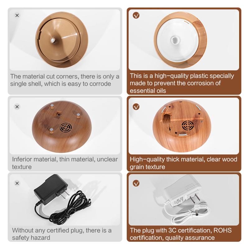 550ml Aroma Diffuser Plant Essentiële Olie Difusor Luchtbevochtiger Luchtreiniger Huishoudelijke Elektrische Geurverstuiver Voor Thuis El