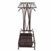 Umbrella Storage Rack Iron with Drip Tray 10 Holes 8 Hooks Umbrella Rack Stand for Home Hotel Lobby