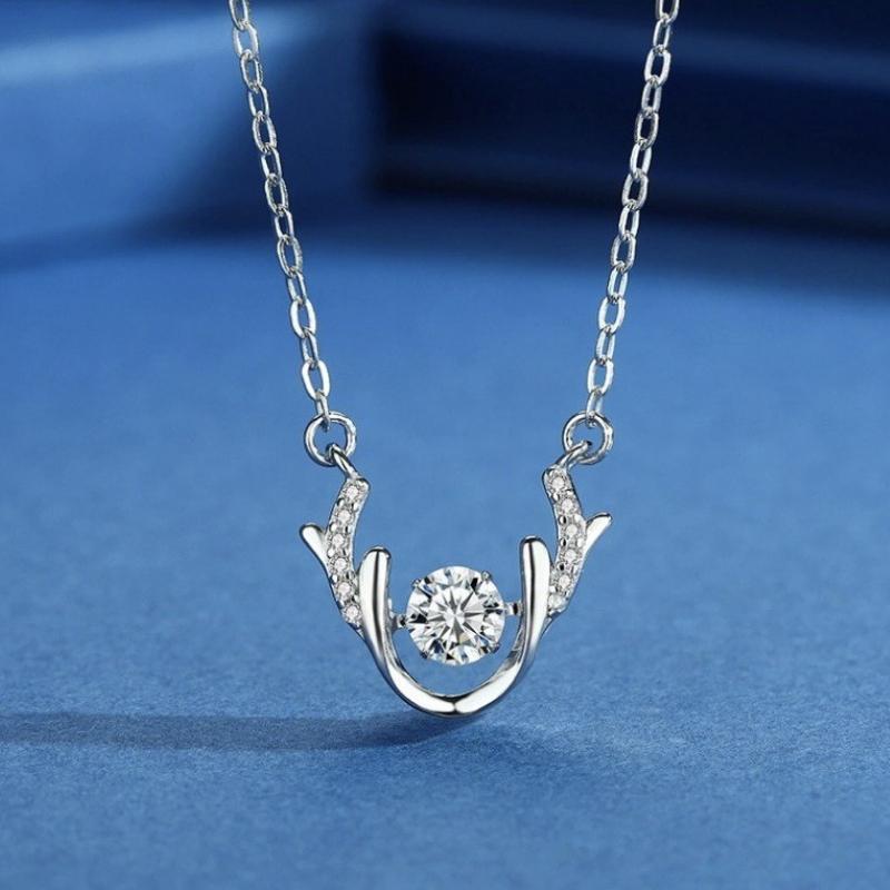 New Yilu Has Your Agile Deer Horn Necklace for Girls, Versatile, Niche, Light Luxury Design, High-end Feeling, Collarbone Chain