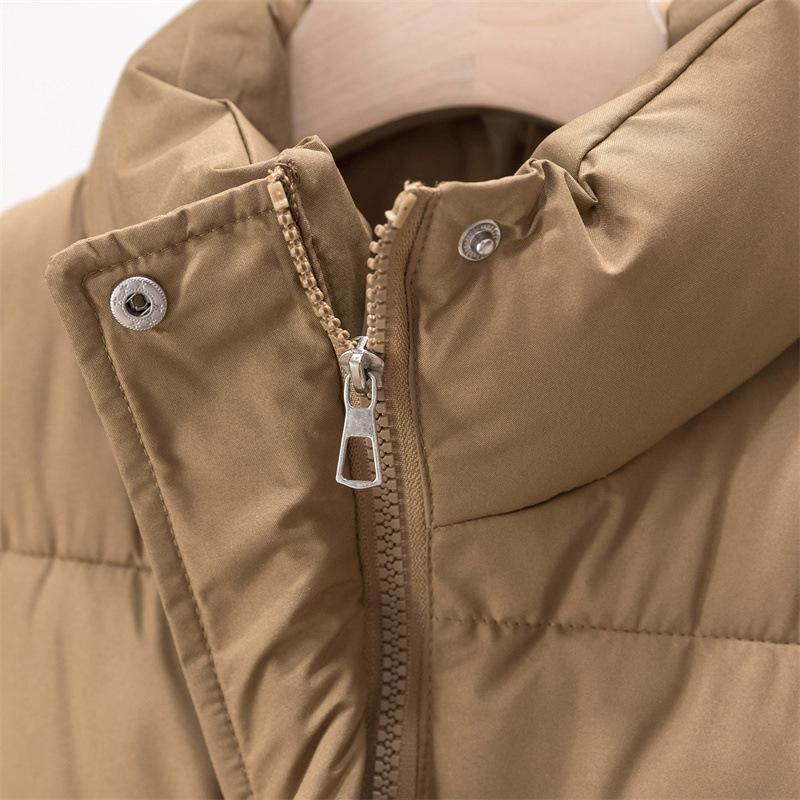 Down Vest for Women Winter Large Pockets High Collar Windproof Warmth Sleeveless Tops Vest Oversize Thickened Casual Vest