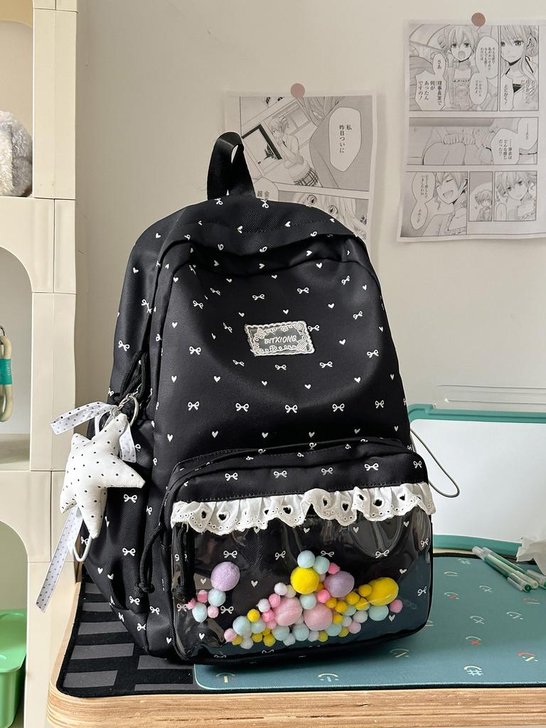 Schoolbag Schoolbag Girls Elementary School Students 3rd To 6th Grade Girls Pain Bag Backpack Tide Junior High School High School Lace Campus Backpack