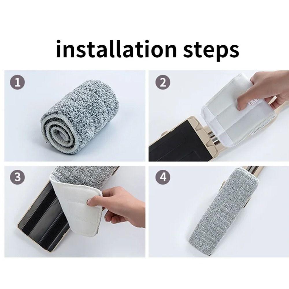 10pcs Washable Microfiber Mop Cloth High Absorbency Cleaning Pad Replacement Mop Cloth  Tile Floors