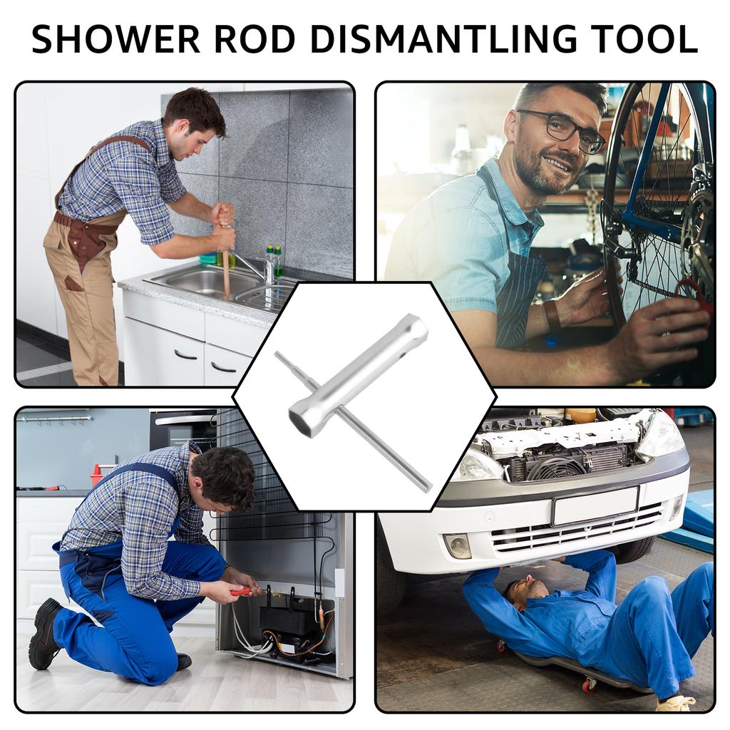 9/10Pcs Shower Valve Socket Wrench Set Carbon Steel Plumber Socket Wrench Double-Ended Tubular Spanner for Spark Plugs Removal