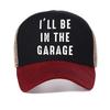 Rustikal I ICH BIN IN DER GARAGE Print Geometrisches Muster Baseballkappe Herren Damen Lässig Netz Truckerhüte verstellbar Snapback Hüte