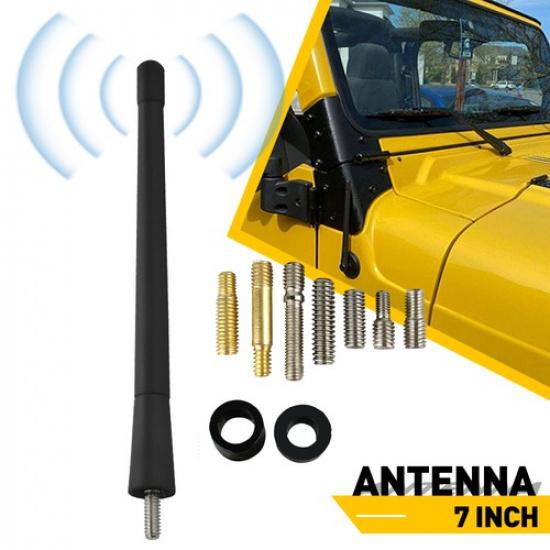 7" Short Antenna Radio Mast For 2001- Jeep Wrangler Unlimited/Gladiator