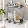 TwoTier Countertop Storage Rack SpaceSaving Organizer with Raised Tray Edges Sturdy Tubular