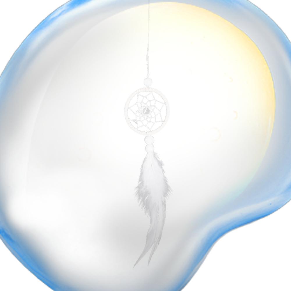 Wind Chimes Feather Decoration Feather Handmade Dreamcatcher Gifts Dream Catcher Car Pendant Pure White Car Interior Accessories China Mainland