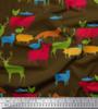 Soimoi Japan Crepe Satin Fabric Birds & Animals Hand Drawn Print Fabric by Metre 42 Inch