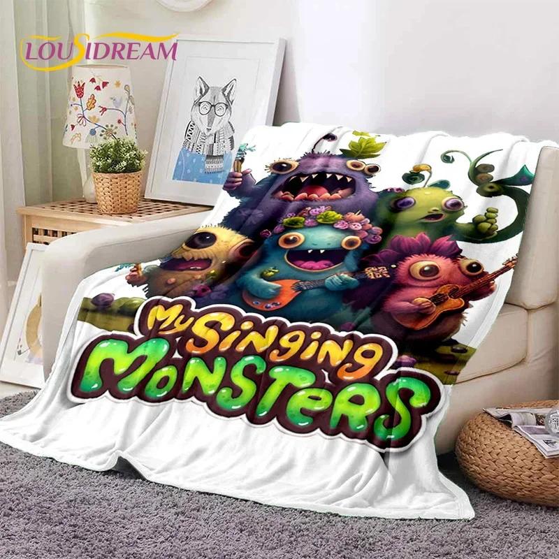 Game My Singing Monsters Cartoon Soft Flannel Blanket for Bed Bedroom Sofa Picnic ,Throw Blanket for Cover Outdoors Leisure Gift