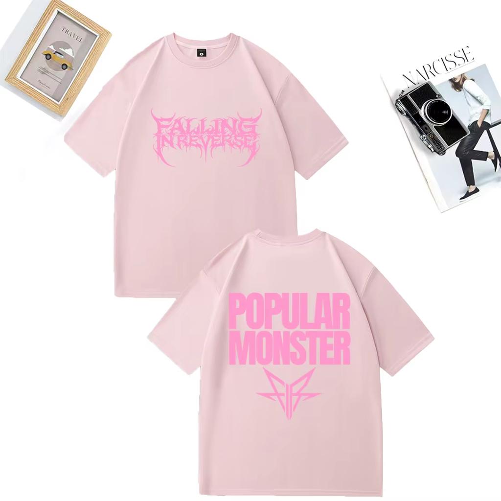 Rock Band Falling in Reverse Album Grafik T-Shirt Herren Damen Lässig Hip Hop Streetwear Übergroß Kurzarm Baumwolle Unisex Tee