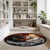 3D Dragon Bathroom Rug Absorbent Floor Mat with Anti-Slip Backing Realistic Dragon Decorative Rug for Bedroom Living Room Playroom