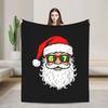 Warm Blanket Girls Boys Picnic Reindeer And Snowflake Christmas Throw Blanket Flannel Bedspread For Home Decor Sofa Bed Cover