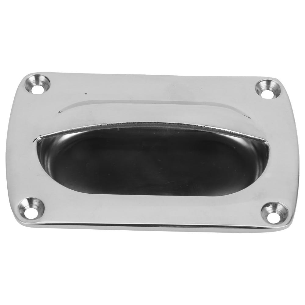 304 Stainless Steel Recessed Pull 3.7 x 2.4in Sliding Door Hardware  Cabinet Drawer