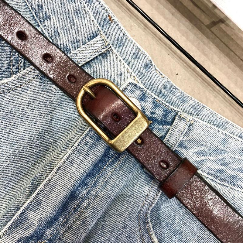 

Meier Distressed first-layer vegetable-tanned cowhide genuine leather women s belt, adjustable 2.0 width with tools темно-червоний колір