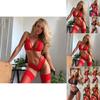 Elegant Women Sexy Lingerie Nightwear Dress Babydoll G-string Lace Bra Set For Romantic Evenings