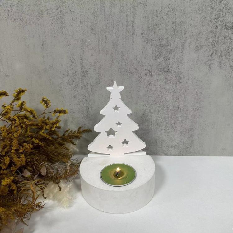 Easy To Use Decorations Candle Stand Mold Christmas Tree Crafting Resin Mold