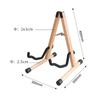 Guitar Stand Wooden Folding Floor Standing Vertical Household Bass Storage Display Holder Rack Light Wood Color