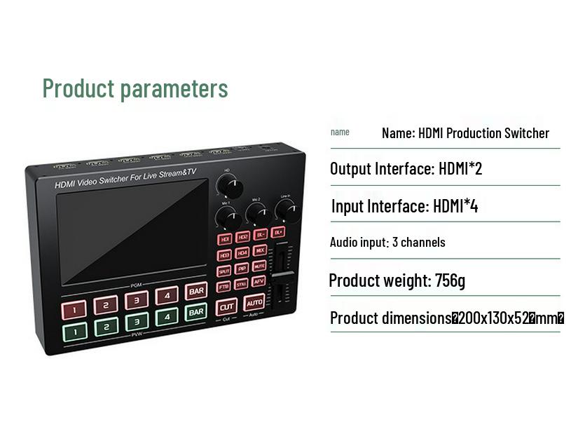 4-Way HDMI Switcher with 5" Monitor
