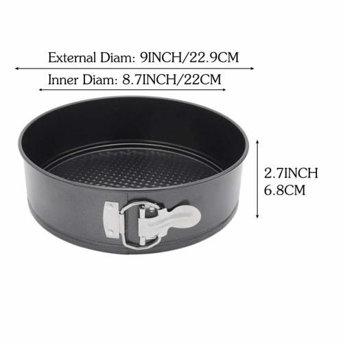 9-inch Springform Pan, Nonstick Cheesecake Pan, Round Cake Pan, Springform Cake Tin with Removable Bottom and Quick-Release Latch