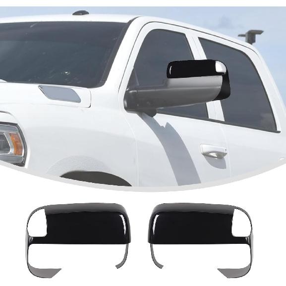 

Linskip Driver and Passenger Side Mirror Cover with Side Protection Compatible with Ram 2500/3500 2019 2020 2021 2022, Door Mirror Bezel Caps for Ram