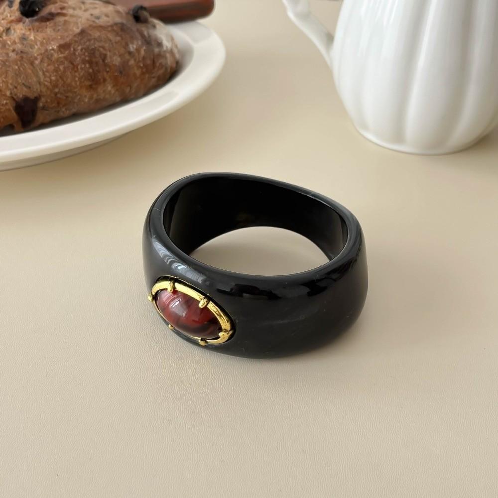 Exaggerated Resin Acrylic Bracelet Irregular Chunky Cuff Geometric Wide Bangle  Women