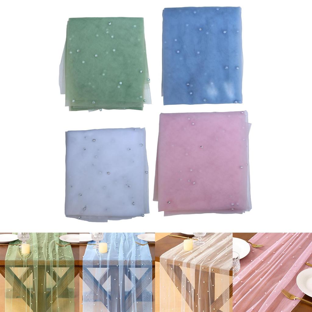 Mesh Table Runner, Multifunction Cover, Wedding Decor, Table Cloth, Table Decoration for Bridal Shower,Party,Outdoor Indoor,Home