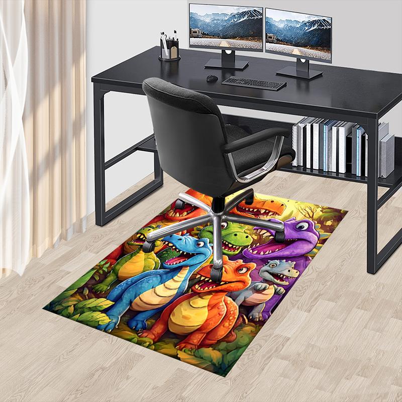 1PC Dinosaur Colorful Extra Large Non-Slip Floor Carpet, Office, Family, Bedroom, Studio Large Area Rug,Longlasting Material-J0409