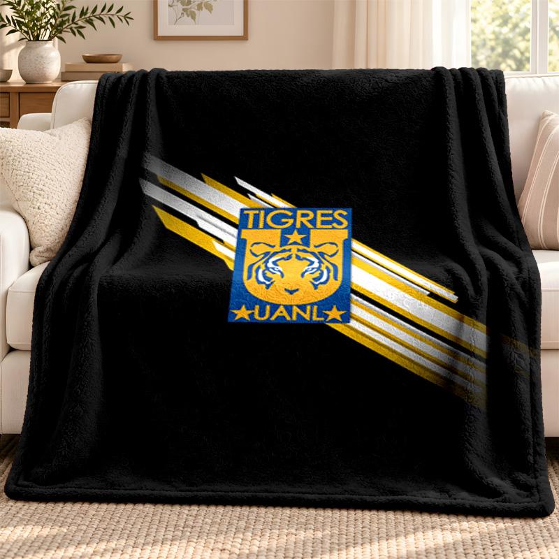 Club Tigres UANL blanket Flannel Blanket Soft Cozy Plush Throw for Sofa Bed Lightweight Home Decoration Outdoor camping