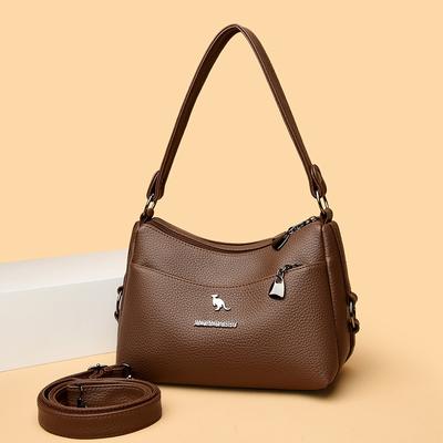 Sac à Bandoulière Grande Capacité en PU pour Femme