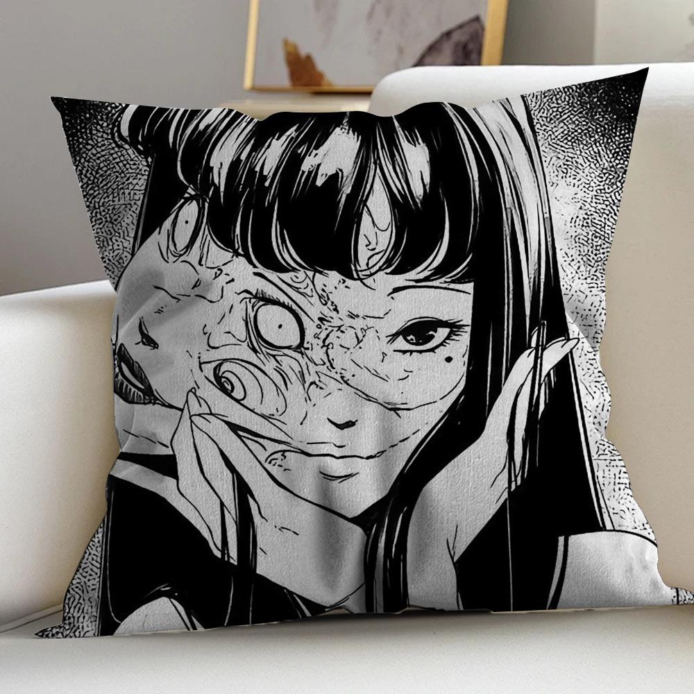 Japan Manga Junji Ito Tomie Personalized Picture Text Home Decorative Pillows Household Gifts 45x45cm