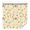 Cream and Beige Cats Wallpaper for Living Room and Bedroom 50x1000