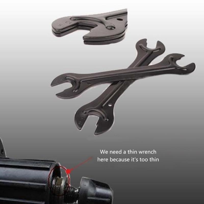 Carbon Steel Bike Pedal Hub Wrench Bicycles Repair Tool Wheel Hub Axle Cone Adjuster Wrench Pedal Spanners Repair Tool