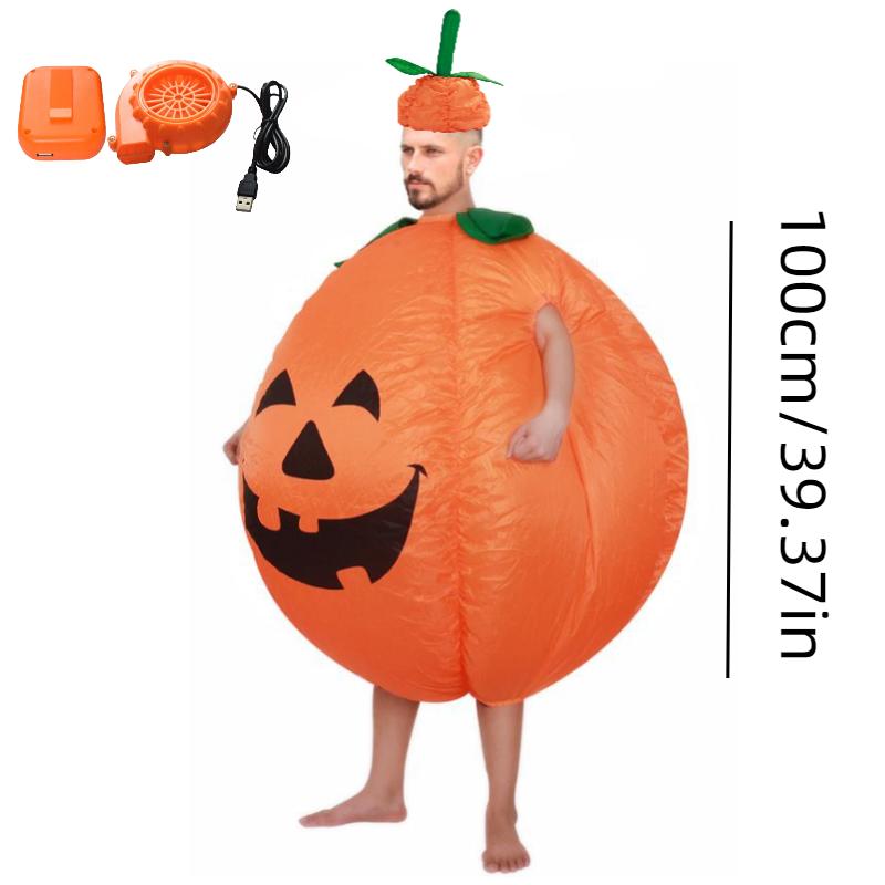 

Надувной костюм тыквы на Хэллоуин, надувной костюм для Хэллоуина, забавный мультяшный костюм для косплея