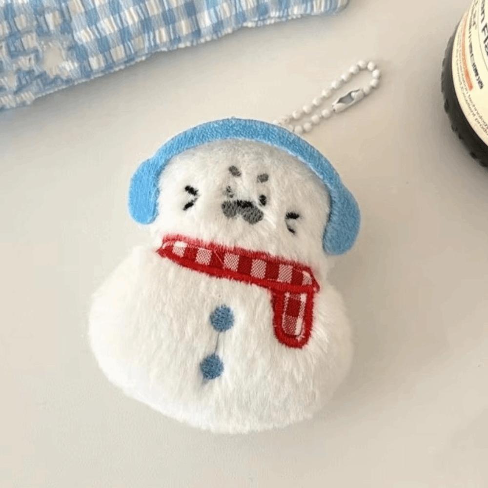 Plush Seal Plush Keychain Fluffy Bag Charm Sea Theme Animal Key Pendant  Girls