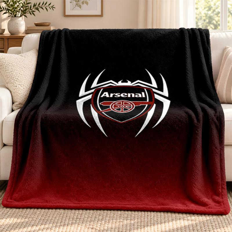 Arsenal F.C. coperta Coperta in Flanella Morbida Accogliente Peluche per Divano Letto Leggera Decorazione per la Casa Campeggio all'Aperto