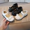 Mädchen Schwarze Lederschuhe für Hochzeitsfeier Zurück zur Schule Ballerinas Kinder Mary Janes mit Schleife Prinzessin Süß Flach Kinder Neu