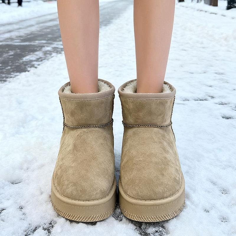 Thick-soled Heightening Snow Boots Women's New Winter Velvet Thickened Sangpo Large Cotton Shoes Short Boots