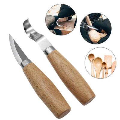 Holzschnitzmesser, Meißel, Hakenmesser, Schnitzwerkzeuge, ergonomischer Holzbearbeitungslöffel, langlebig, krumm, für Anfänger, skulptural, professionell