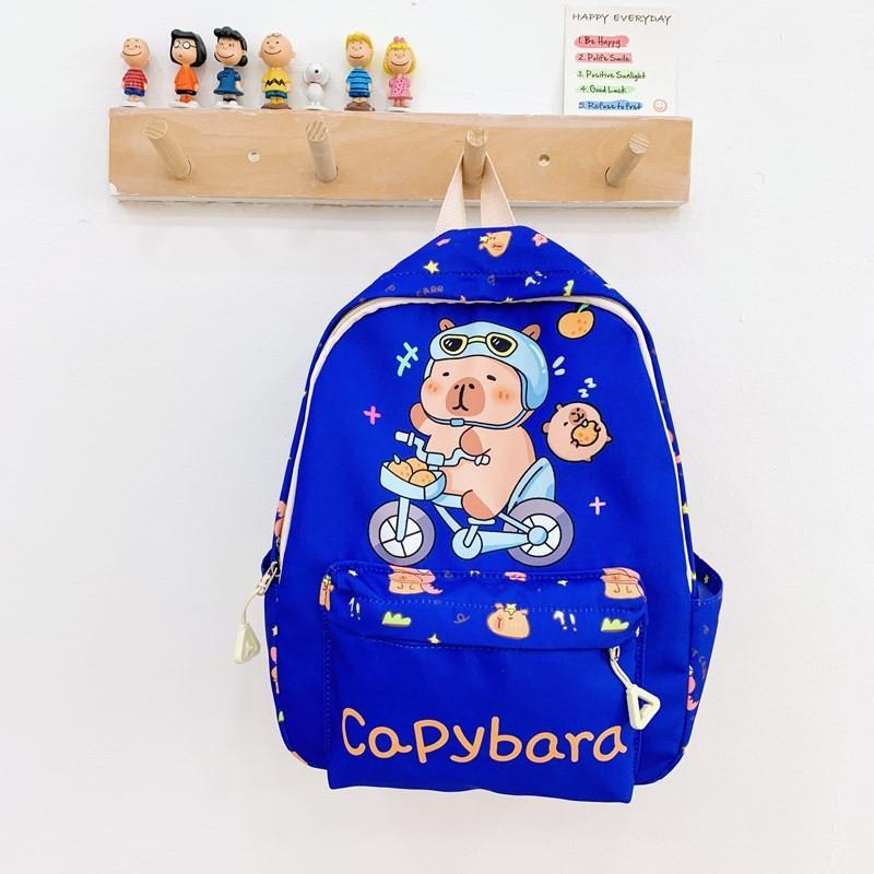 Kids Kindergarten Capybara Backpack Large Capacity Unisex Boys Girls Bag School