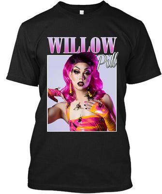 New Popular Willow Pill American Drag Performer Retro Logo T-Shirt Size S-4XL