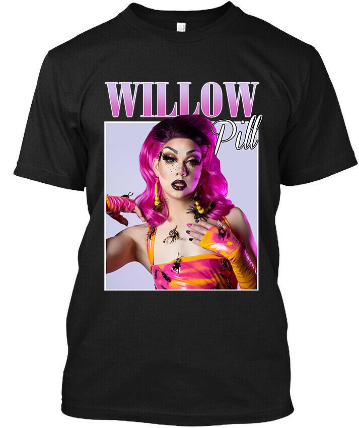 New Popular Willow Pill American Drag Performer Retro Logo T-Shirt Size S-4XL