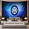 Custom Name Text Tapestry Inter Milan Personalized Polyester Wall Tapestry For Bedroom And Room