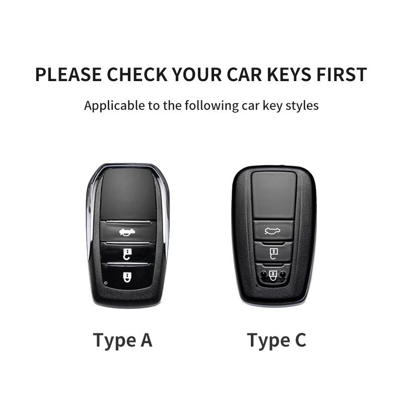Leather Car Key Case Cover For Toyota Corolla Camry Rav4 Chr C-Hr Hilux Prius Land Cruiser Prado Car Key Protector Accessories