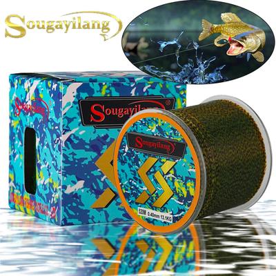 SOUGAYILANG Lenza da pesca 500 m Nuovi fili in nylon Trasparente Fluorocarbon Pesca Forte lenza in nylon per carpa