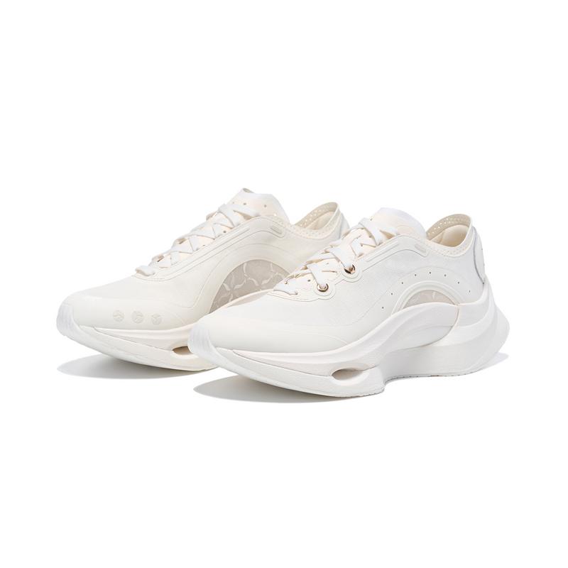Li-Ning 1990 Classic Series Shadow Lightweight Wear-Resistant Rebound Low-Top Casual Shoes Women Sneaker Off-White ALFV010-1