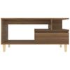  Coffee Table, Brown Oak 90x49x45 Cm, Wood-based Material